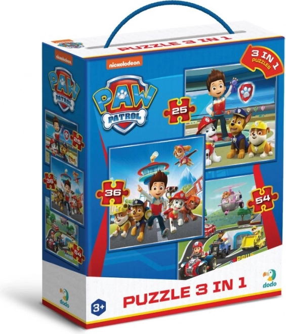 Puzzle Paw Patrol: Pronti all'Azione 3in1