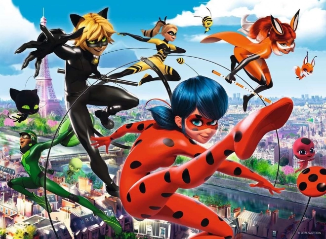 Puzzle Miraculous Ladybug e Chat Noir XXL 200 pezzi