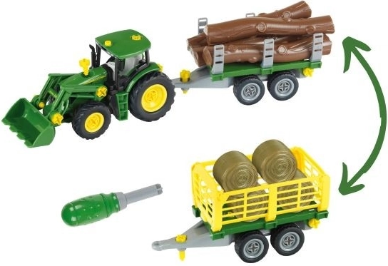 Trattore John Deere da montare con 2 rimorchi