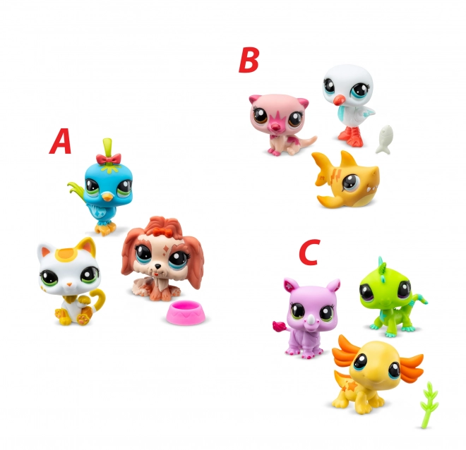 Set di 3 Figurine Littlest Pet Shop