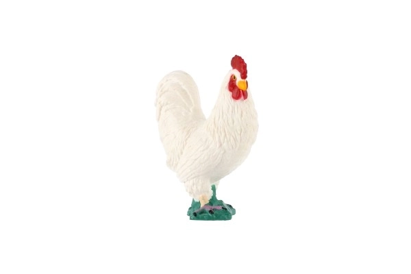 Gallo Bianco in Plastica 5cm in Sacchetto