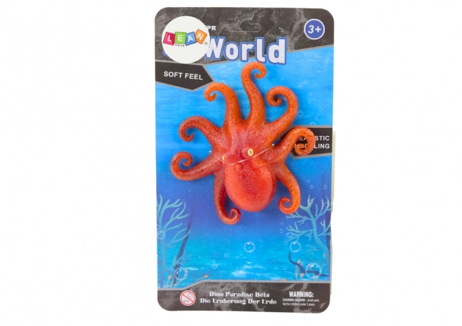 Figurella gomma polipo arancione Sea World