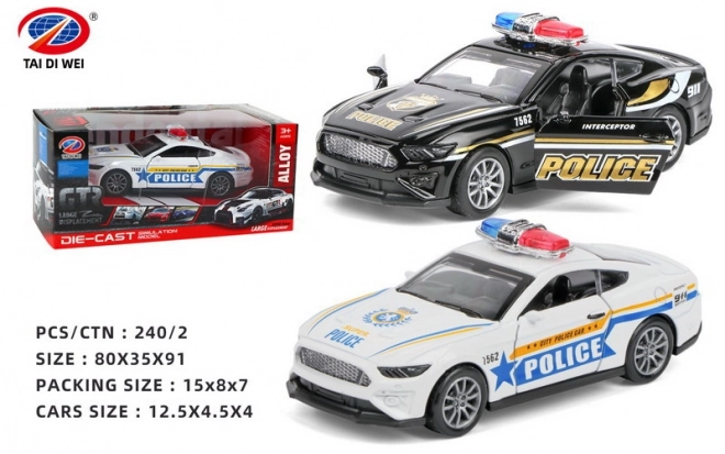 Auto della polizia in metallo 12,5 cm