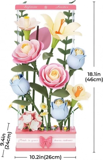 Puzzle 3D RoboTime Scatola di Fiori con LED