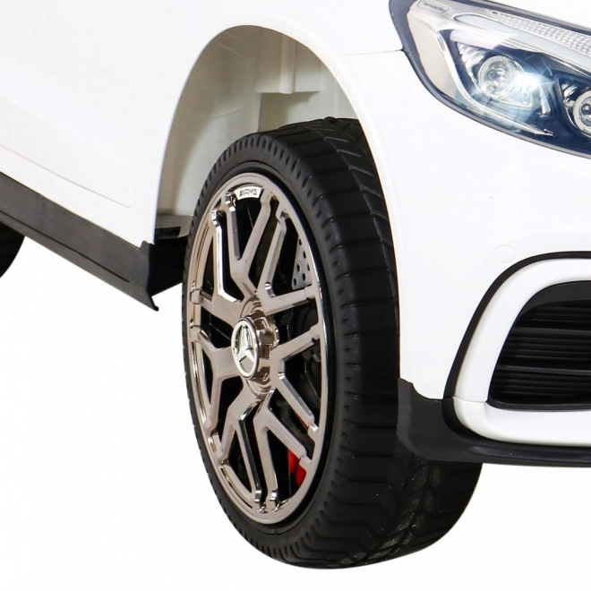 Mercedes Benz GLC63S per bambini bianco + telecomando + trazione 4x4 + MP3 LED + EVA + avvio lento