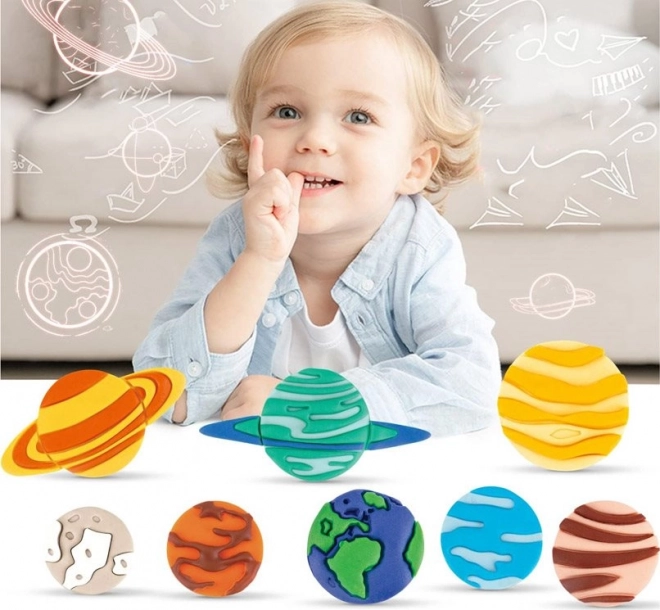 Set educativo di pasta modellabile Sistema Solare