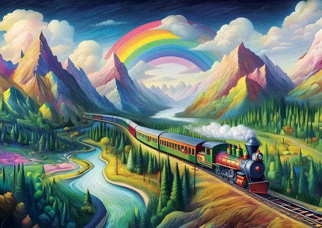 Puzzle del treno arcobaleno 260 pezzi