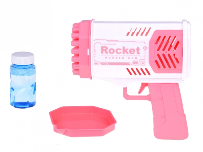 Set Pistola per Bolle di Sapone con Luce e Liquido per Bambini