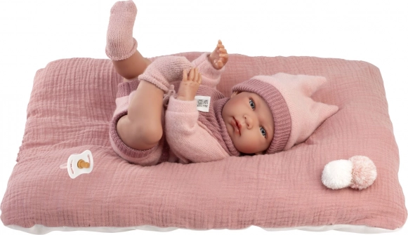 Bambola neonato realistica New Born Bambina con corpo intero in vinile 40 cm