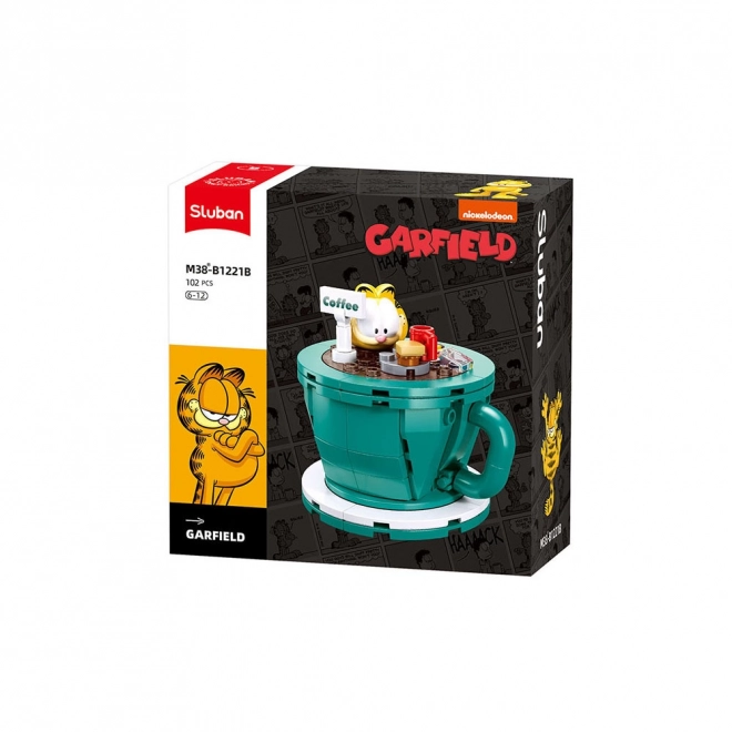 Sluban costruttore Garfield nel bagno di caffè