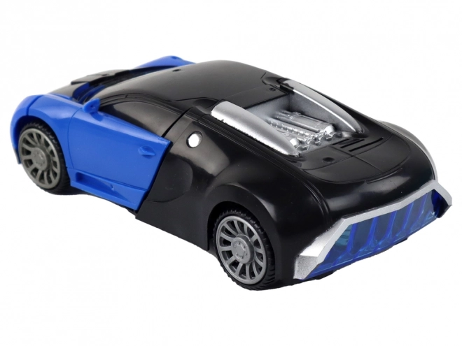 Auto-robot 2-in-1 Bugatti con effetti luminosi