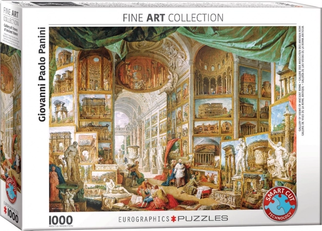 Puzzle Galleria d'Arte con Vedute di Roma Moderna 1000 Pezzi