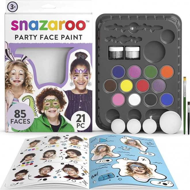 Snazaroo grande set di colori per il viso - confezione festa