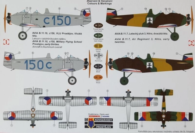 Modello in scala dell'aereo militare Avia BH-11