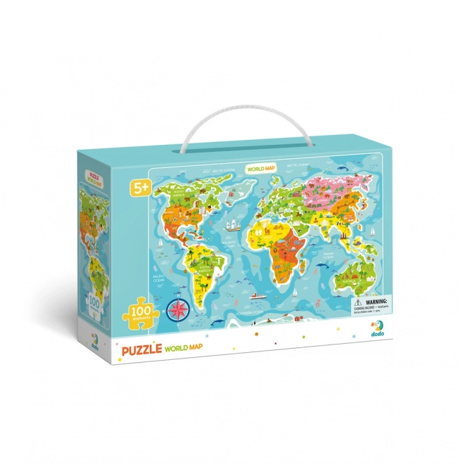 Puzzle Mappa del Mondo 100 Pezzi DODO