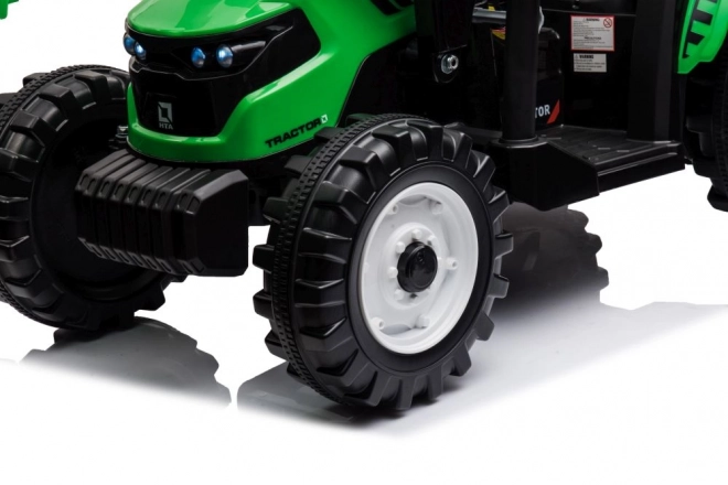 Trattore elettrico Hercules con rimorchio verde 24V