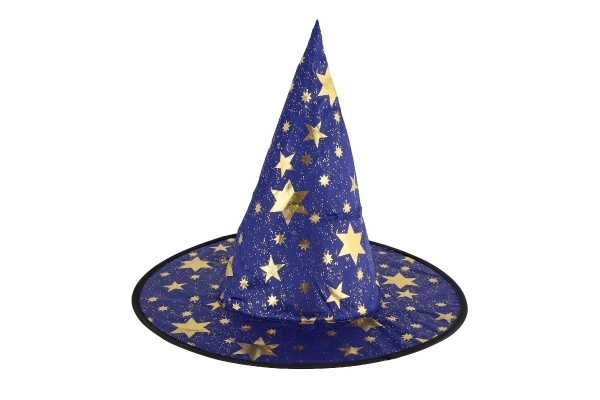 Cappello da Strega per Bambini Blu e Oro