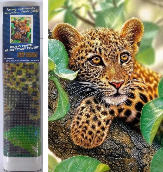 Pittura Diamante Leopardo 30x40cm