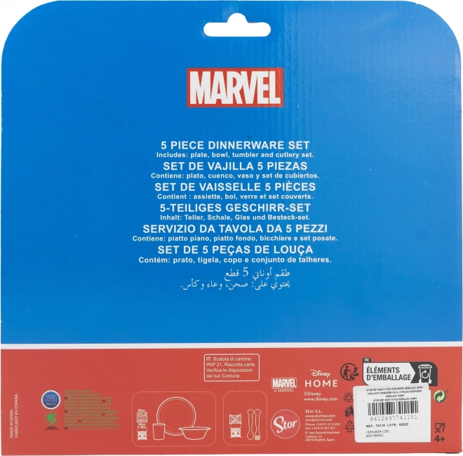 Set per bambini Avengers 5 pezzi