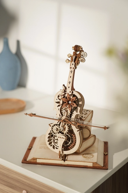 Violoncello Magico in Legno 3D con Motore Elettrico