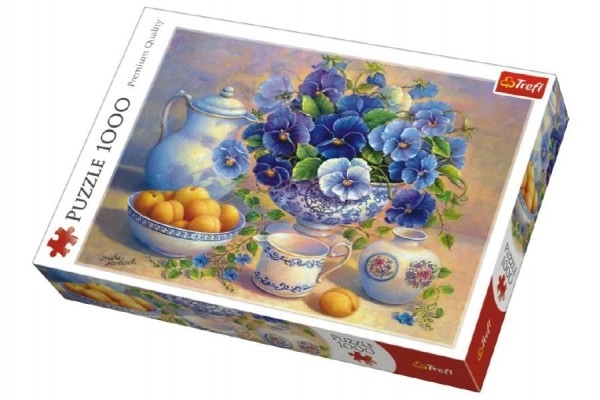 Puzzle bouquet bleu 1000 pezzi