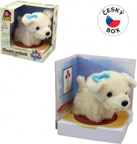 Cagnolino peluche che cammina 15 cm