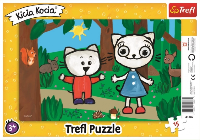 Puzzle Kicia Kocia: Kittykit nel bosco 15 pezzi