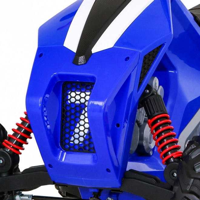 Batteria quad Lucky Seven Blu + Ruote in EVA + Avvio lento + LED + MP3 USB