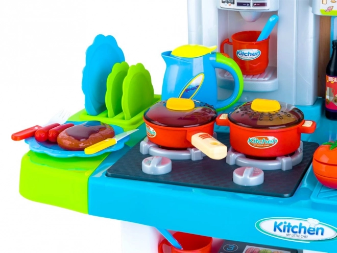 Cucina interattiva per bambini con frigorifero – blu