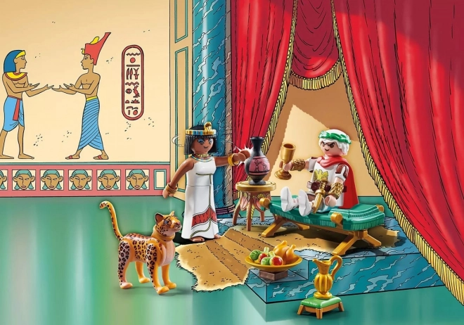 Set Asterix Cesare e Cleopatra con leopardo