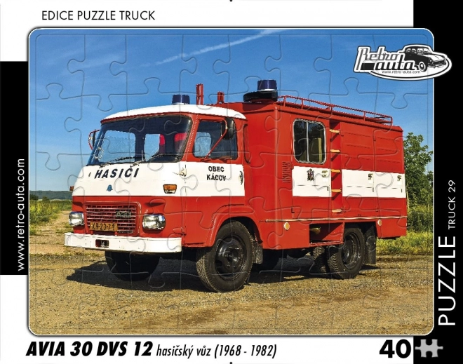 Puzzle Camion AVIA 30 DVS 12 Vigili del Fuoco (1968-1982) 40 pezzi