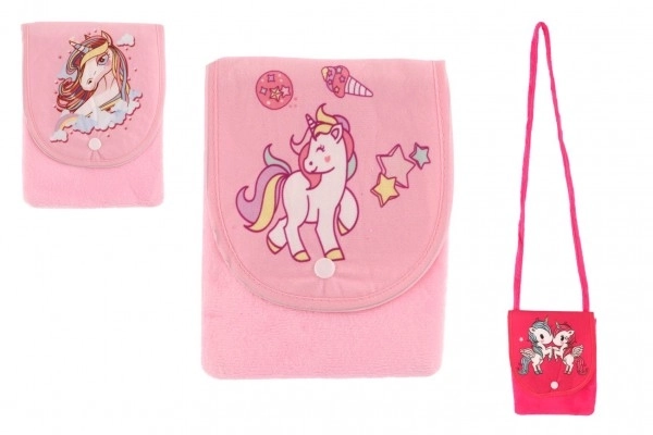 Borsa unicorno in tessuto/plush
