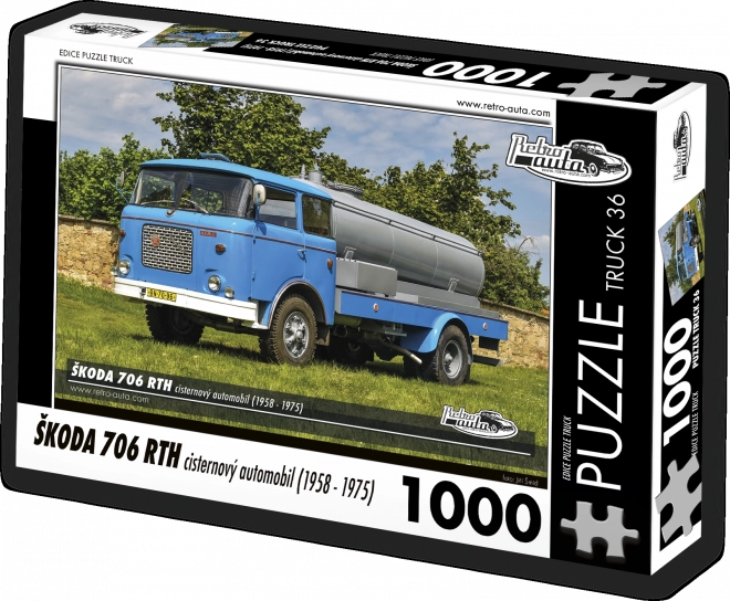 puzzle Retro-Auta Camion Škoda 706 RTH Cisternato 1000 Pezzi