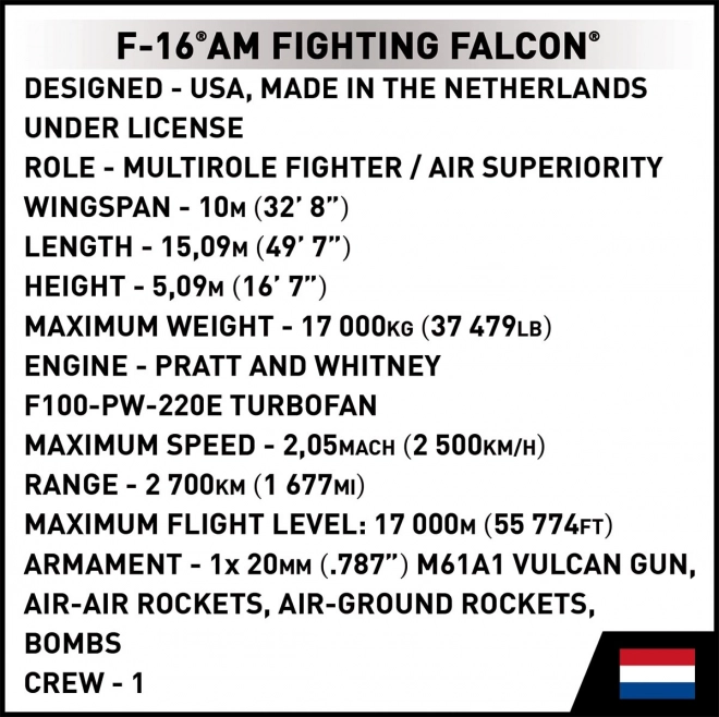 Set da costruzione F-16 Am Fighting Falcon