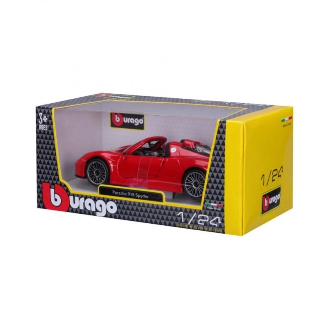 Modellino Porsche 918 Spyder Rosso in scala 1:24 di Bburago