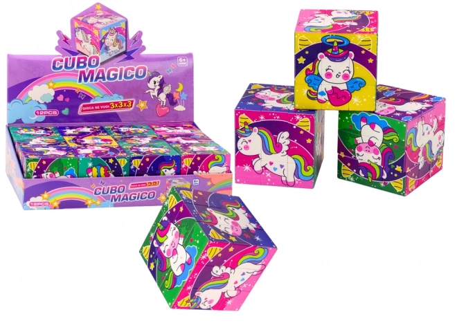 Cubo Magico Educativo Unicorni Puzzle Gioco Logico