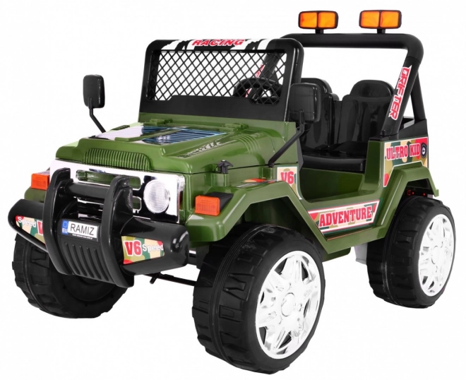 Raptor Drifter elettrico per bambini Verde + telecomando + partenza lenta + EVA + suoni Luci