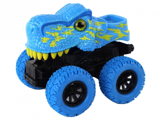 Veicolo Dino Tirannosauro Rex con Ruote in Gomma Blu