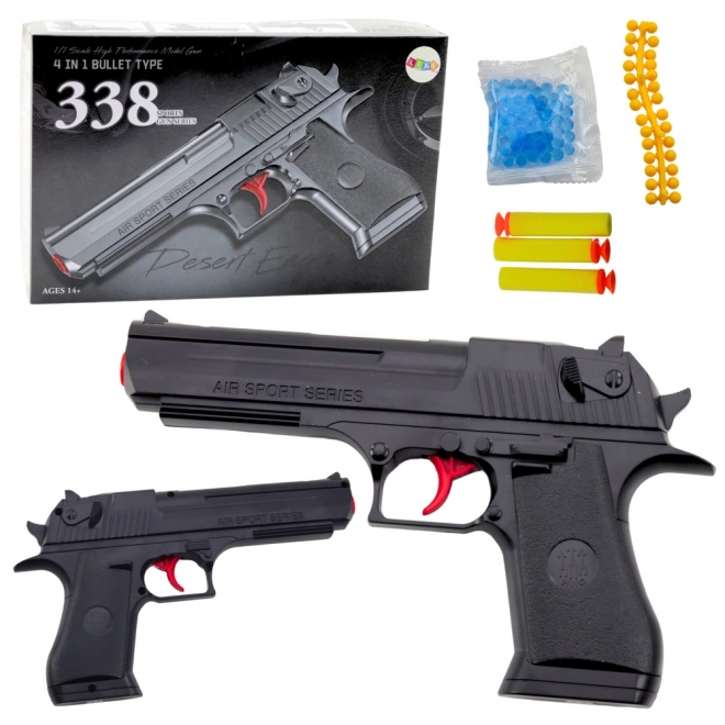 Pistola sportiva con proiettili in schiuma e palline d'acqua