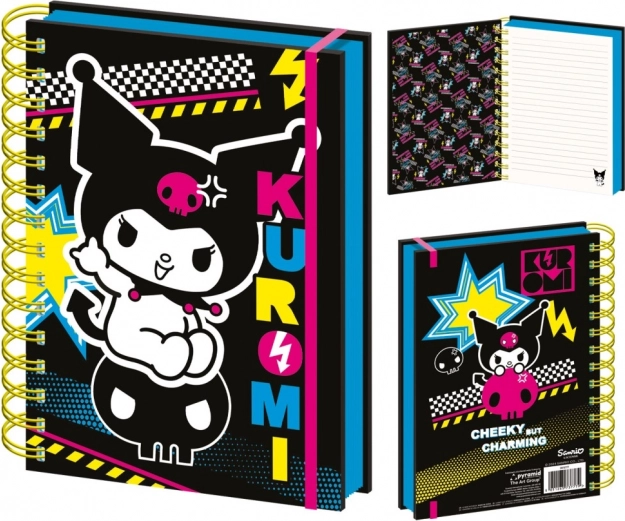 Quaderno ad anelli A5 con motivo Kuromi