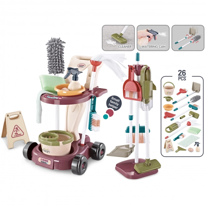 Woopie carrello per la pulizia per bambini 26 pezzi