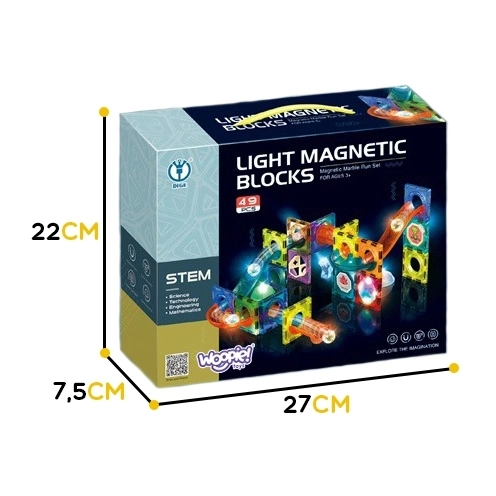 Pista magnetica luminosa con palline woopie