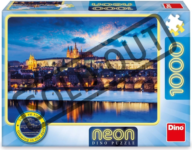 Puzzle neon Pražský Hrad 1000 pezzi