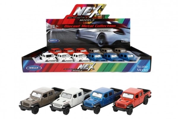 Auto Welly 2020 Jeep Gladiator metallo/plastica 12cm 4 colori a retrocarica 12pz in scatola