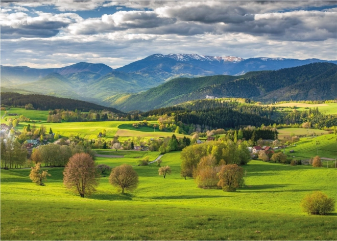 Motivo suggestivo di paesaggio primaverile