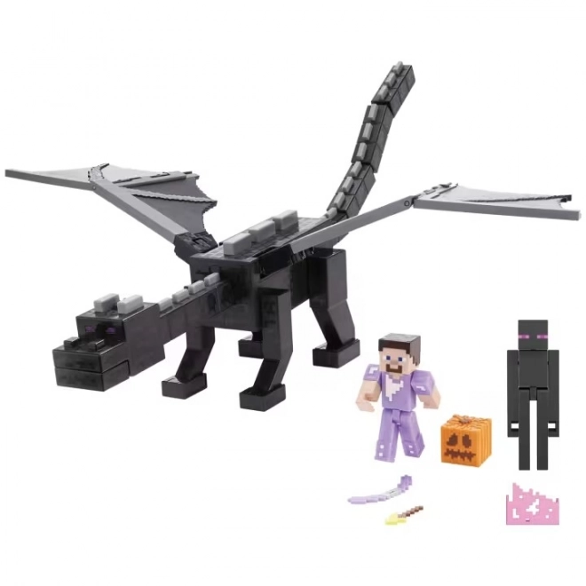 Set di figure Minecraft Drago dell'End 15° Anniversario