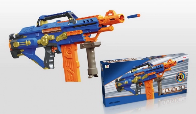 Fucile automatico Blaze Storm con proiettili blu per bambini