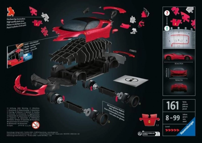 Modello Ferrari SF90 Stradale in puzzle