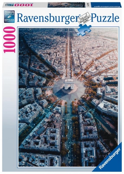 Puzzle 1000 pezzi Parigi dall'alto