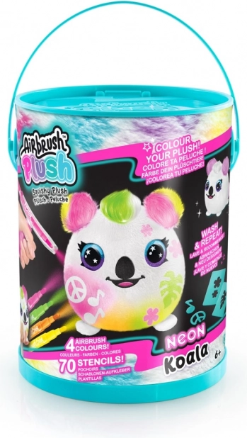 Set creativo Airbrush Neon con peluche squish